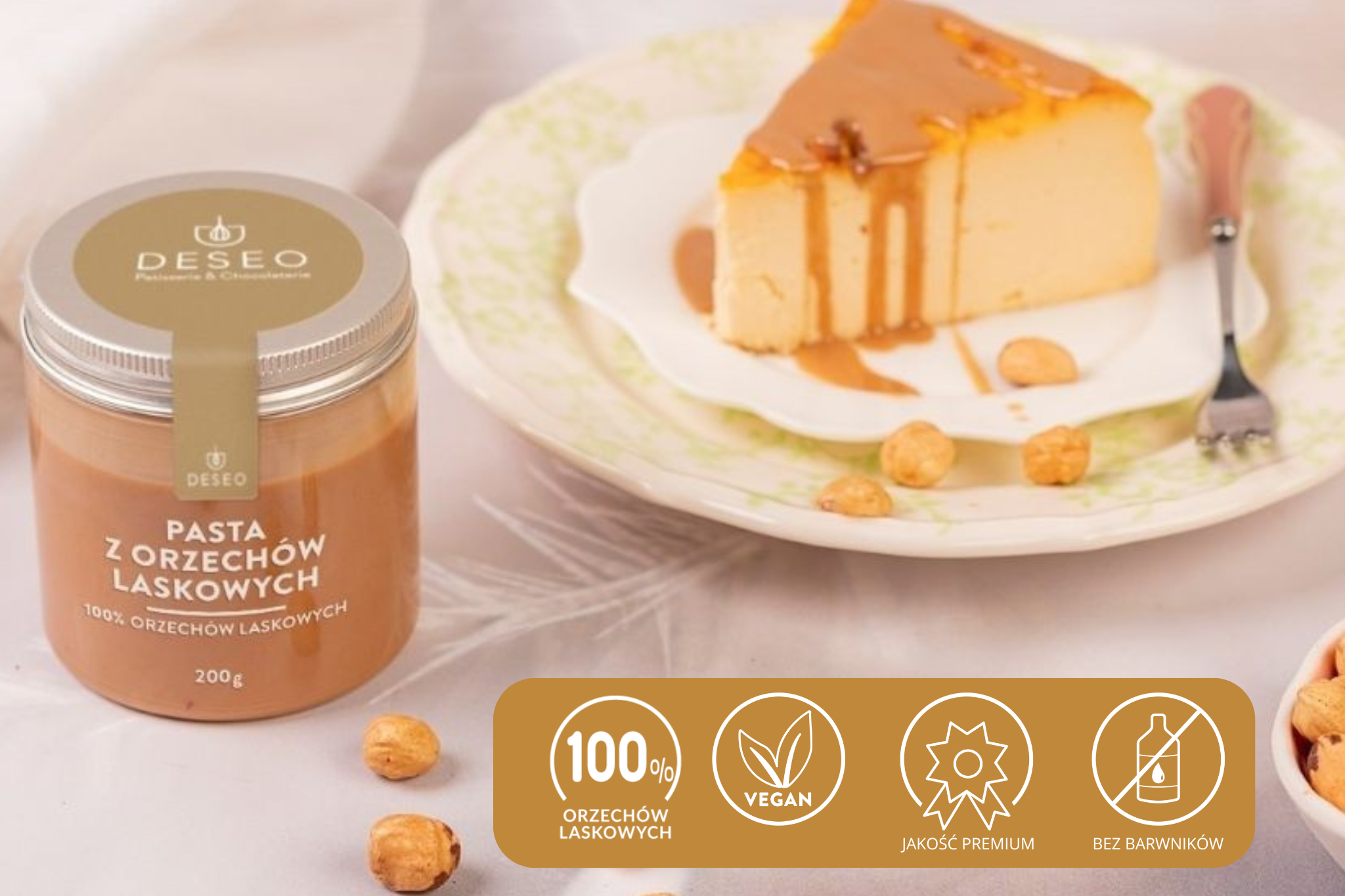 pasta z orzechów laskowych 200g DESEO