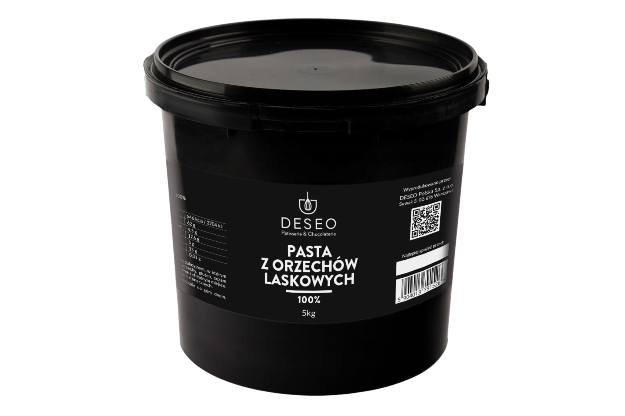 Pasta z orzech贸w laskowych 5kg DESEO