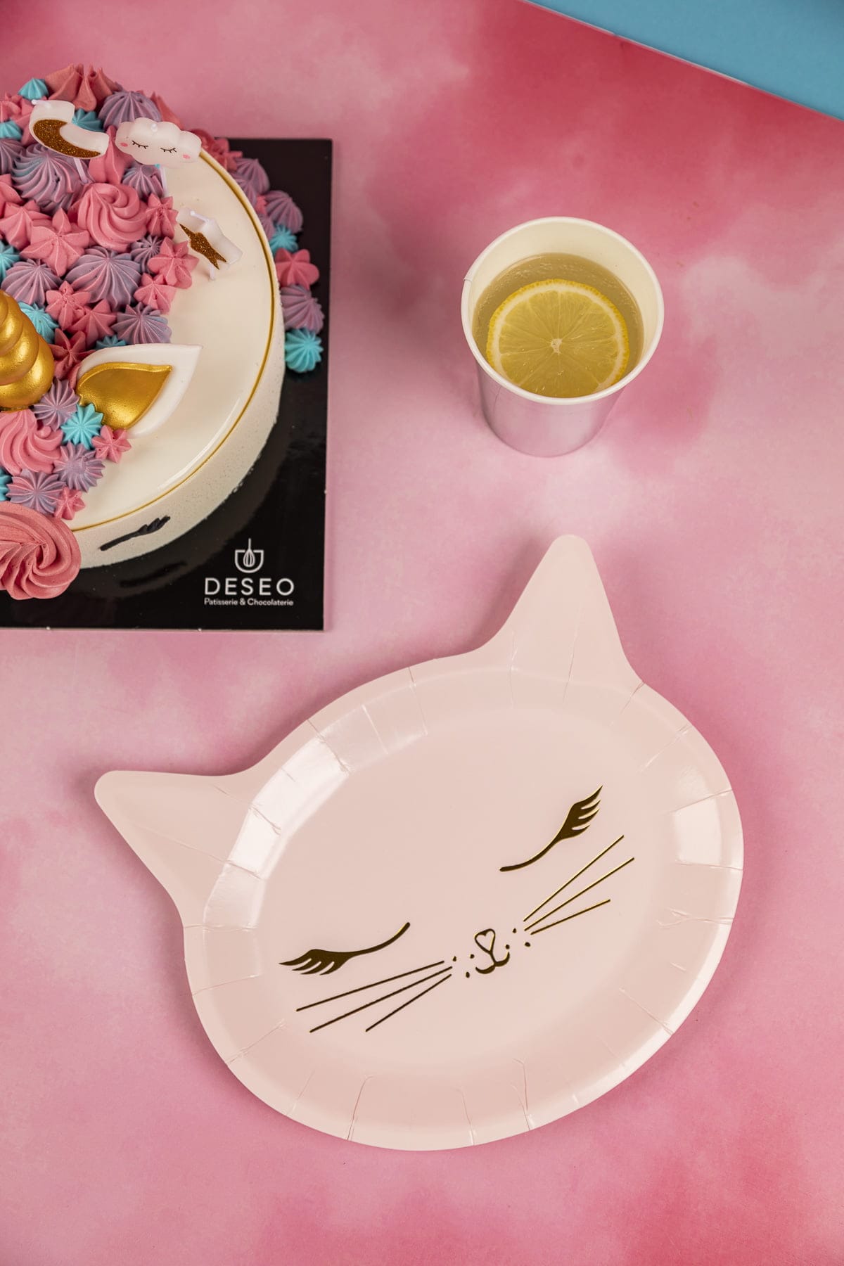 Pink Cat plates