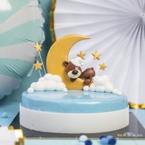 Tort na Baby Shower – Błękit