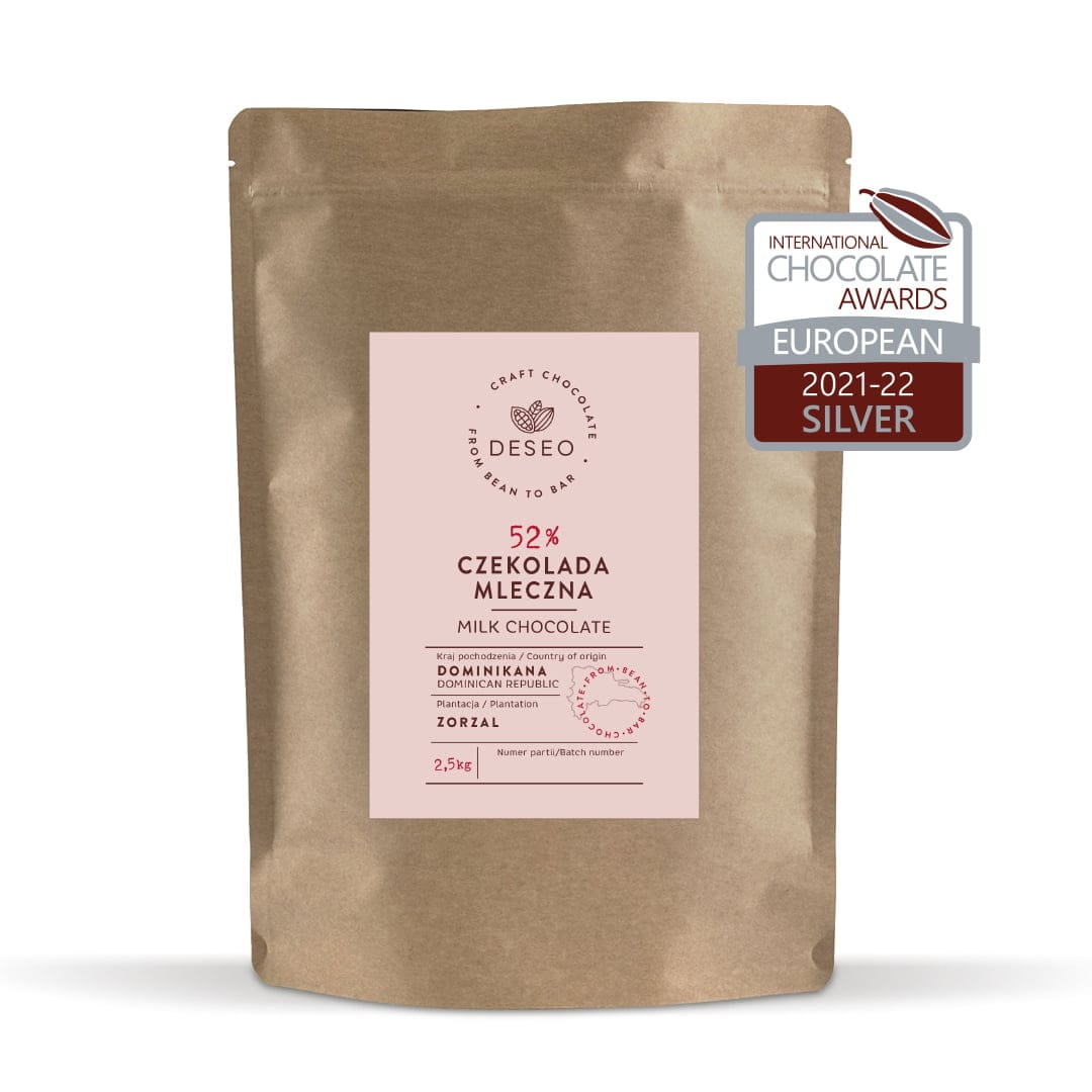 Drops milk chocolate Dominican Republic 52% 2.5kg