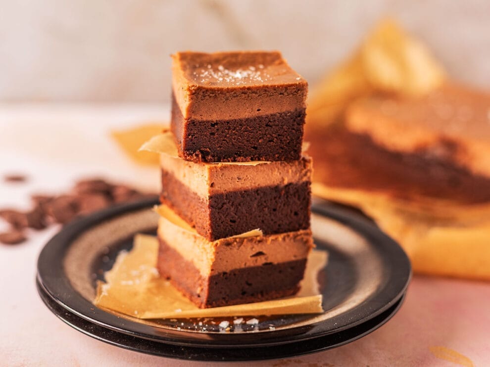 Brownie z sernikiem gianduja