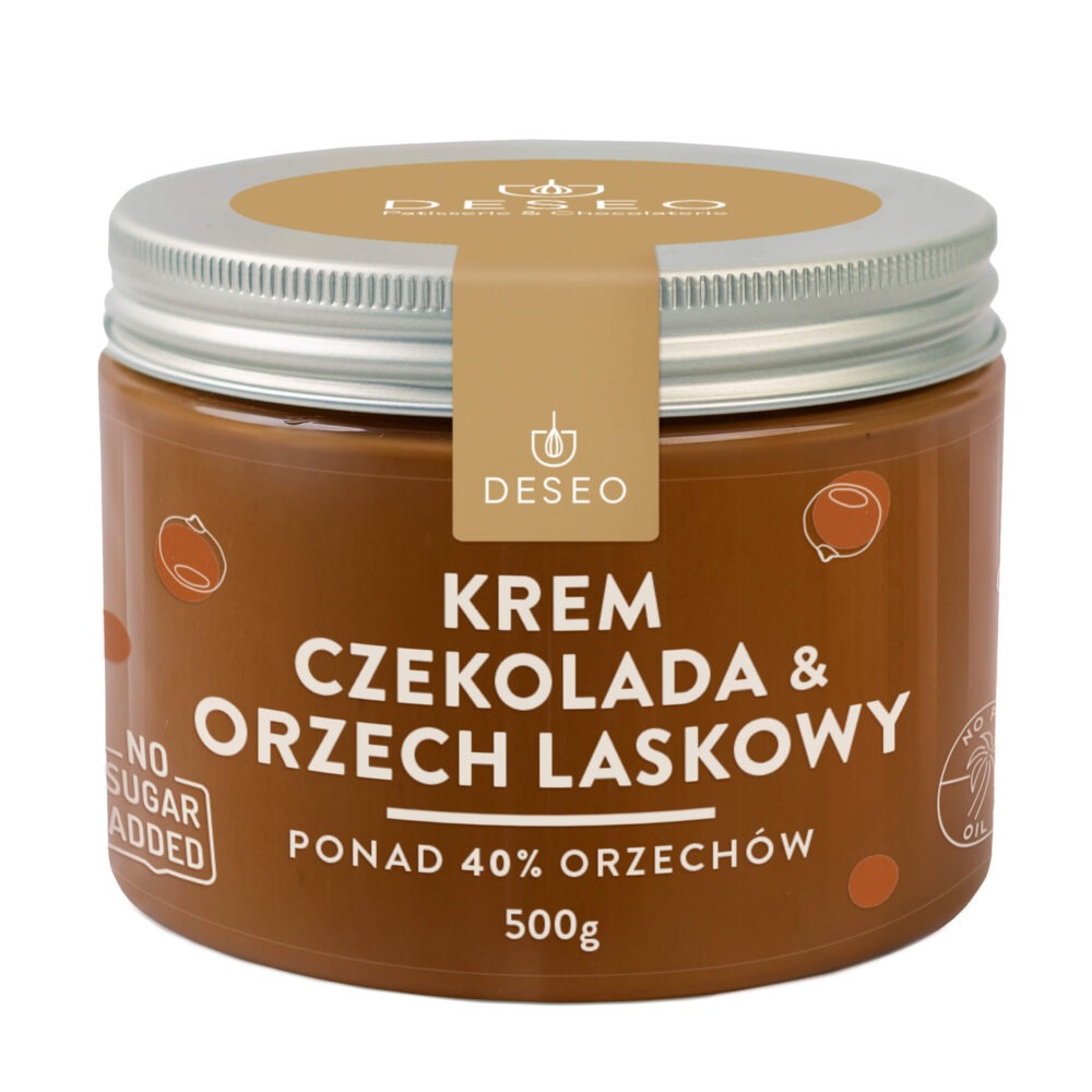Krem Czekolada & Orzech Laskowy BEZ CUKRU 500g